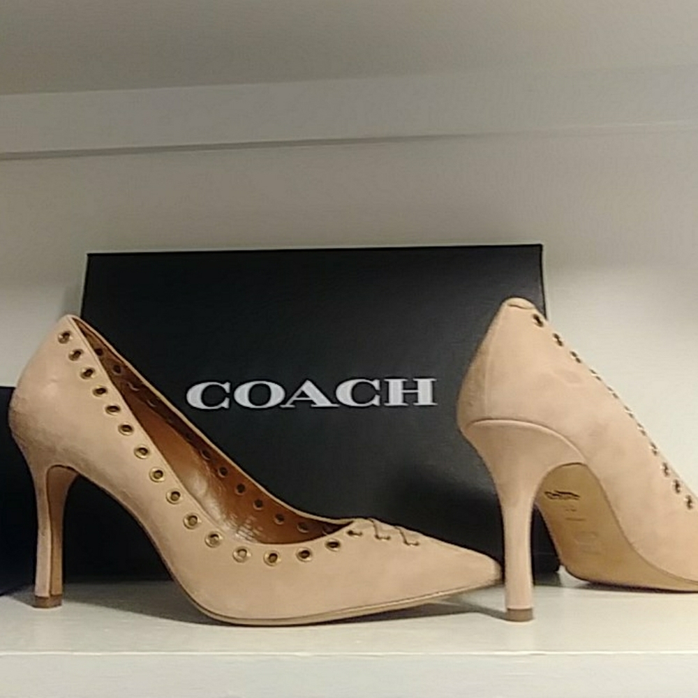 Coach Size 10 Varick Pale Blush Heels